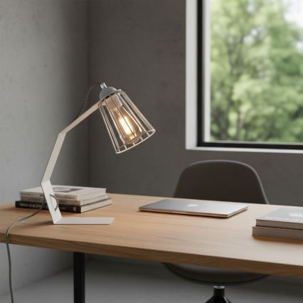 Stolná lampa NANDO 1xE27/15W/230V biela