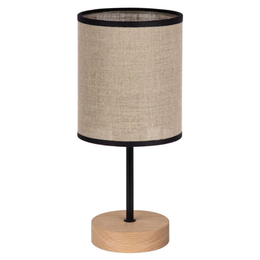 Stolná lampa NEGRO 1xE27/25W/230V dub – FSC certifikované