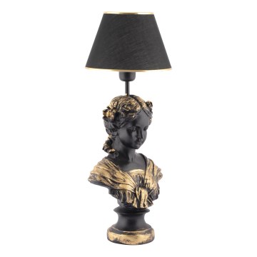 Stolná lampa OPELYA 1xE27/40W/230V čierna/zlatá