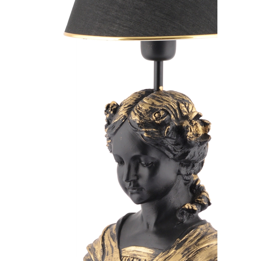 Stolná lampa OPELYA 1xE27/40W/230V čierna/zlatá
