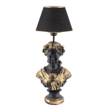 Stolná lampa OPELYA 1xE27/40W/230V čierna/zlatá