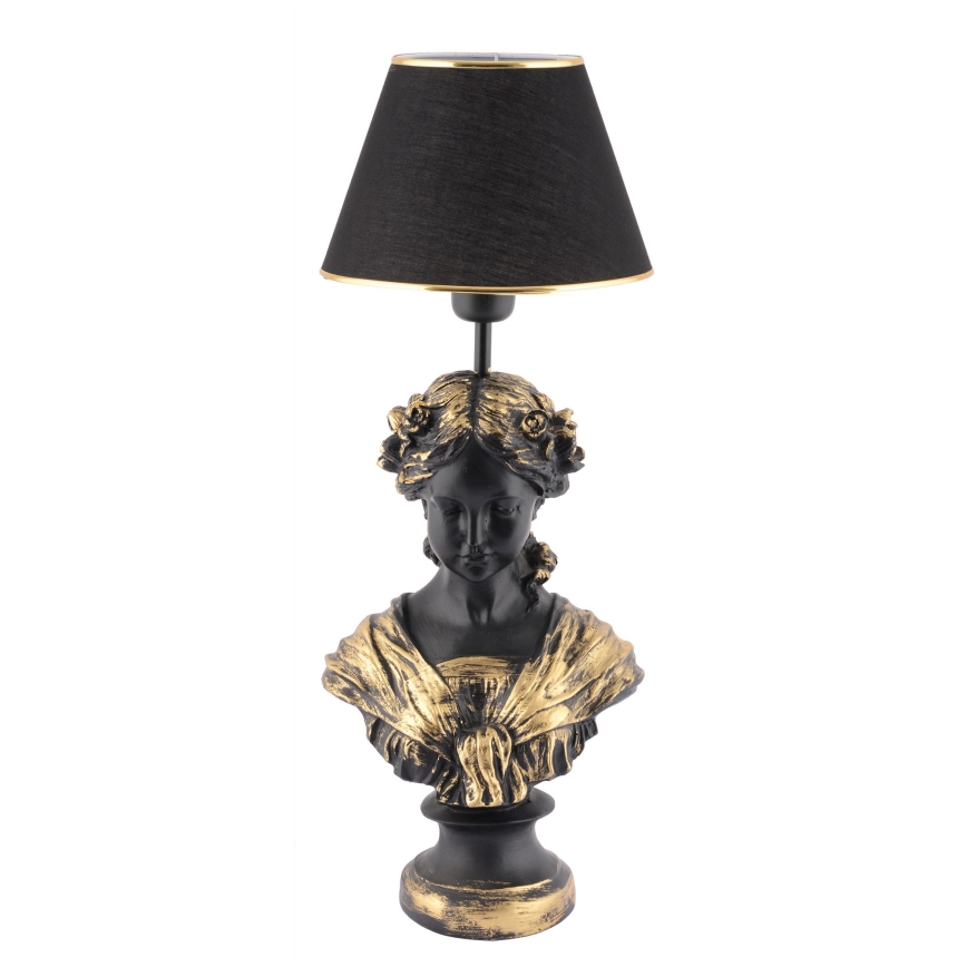 Stolná lampa OPELYA 1xE27/40W/230V čierna/zlatá