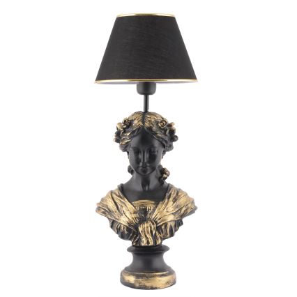 Stolná lampa OPELYA 1xE27/40W/230V čierna/zlatá