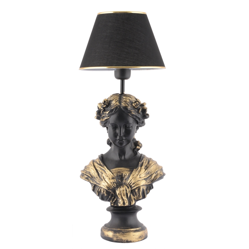 Stolná lampa OPELYA 1xE27/40W/230V čierna/zlatá