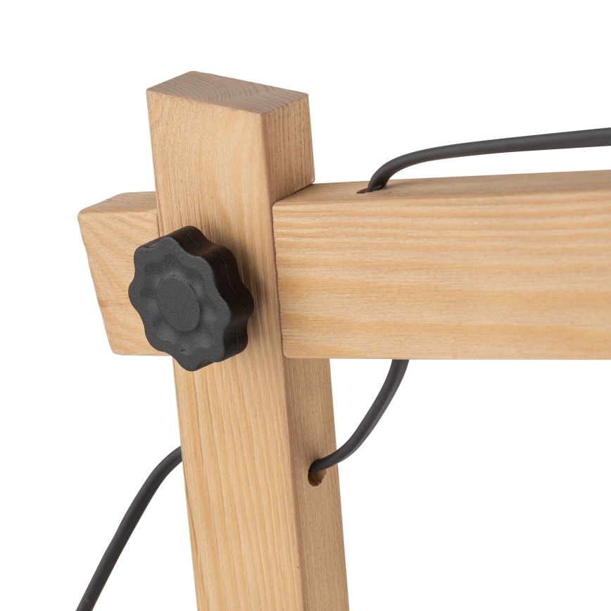 Stolná lampa OSLO 1xE27/15W/230V borovica/čierna