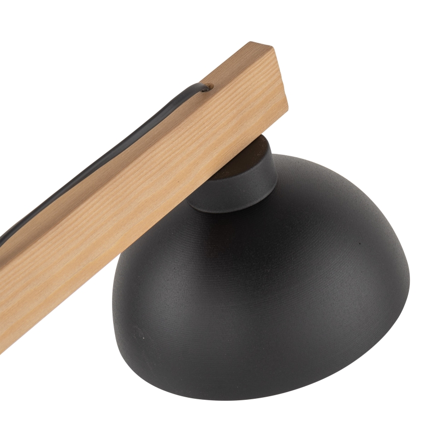 Stolná lampa OSLO 1xE27/15W/230V borovica/čierna