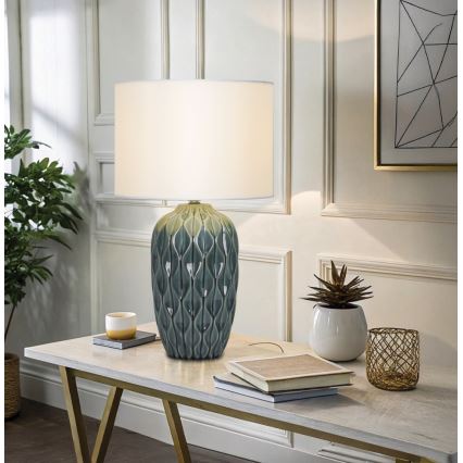 Stolná lampa PINEAPLE 1xE27/40W/230V biela/zelená