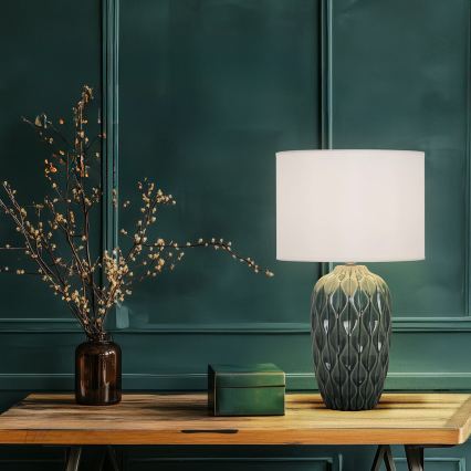 Stolná lampa PINEAPLE 1xE27/40W/230V biela/zelená