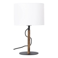Stolná lampa PINUS 1xE27/40W/230V biela/drevo
