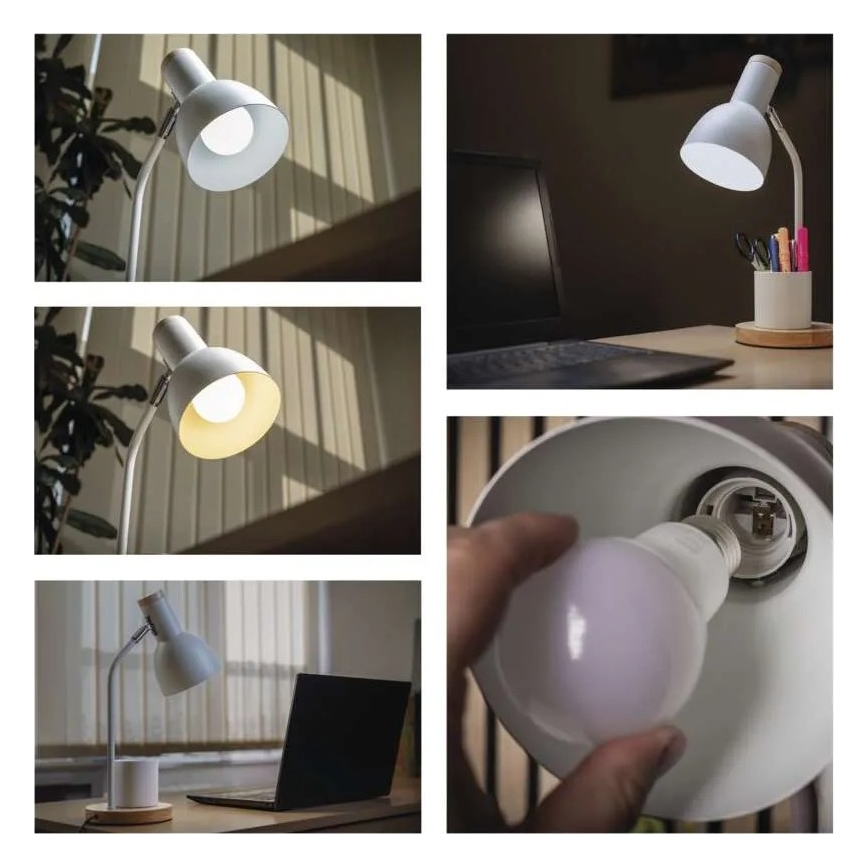 Stolná lampa POPPY 1xE27/25W/230V biela