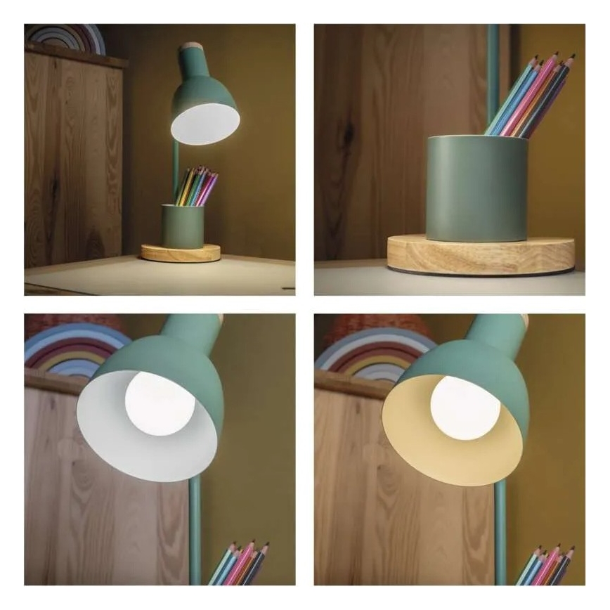 Stolná lampa POPPY 1xE27/25W/230V zelená