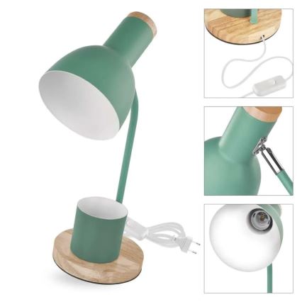 Stolná lampa POPPY 1xE27/25W/230V zelená