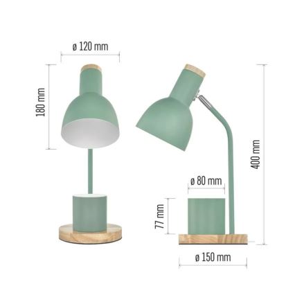 Stolná lampa POPPY 1xE27/25W/230V zelená