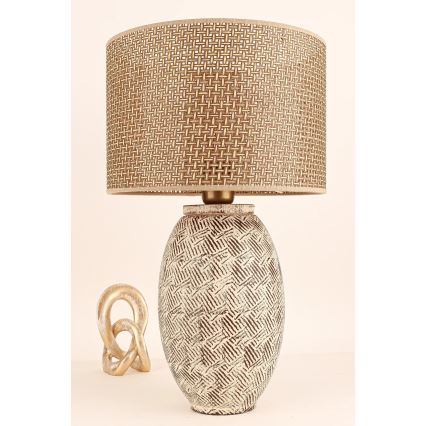 Stolná lampa RAMZES 1xE27/40W/230V béžová