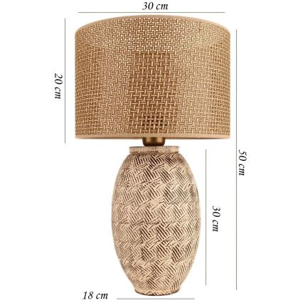 Stolná lampa RAMZES 1xE27/40W/230V béžová