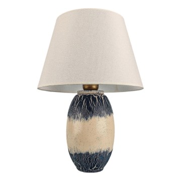 Stolná lampa RAMZES 1xE27/40W/230V béžová/modrá