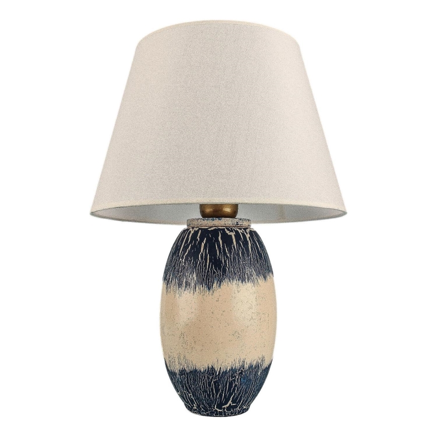 Stolná lampa RAMZES 1xE27/40W/230V béžová/modrá
