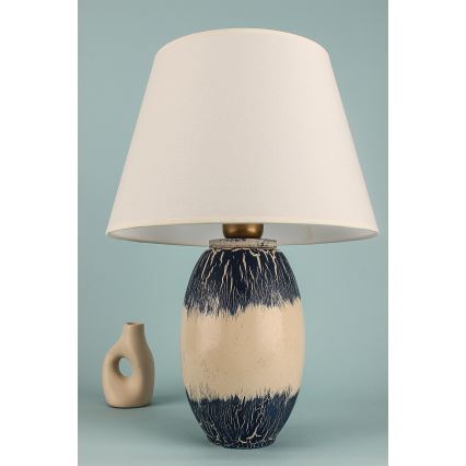 Stolná lampa RAMZES 1xE27/40W/230V béžová/modrá