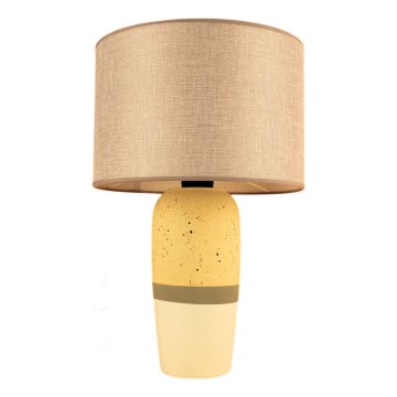 Stolná lampa RAMZES 1xE27/40W/230V béžová/žltá