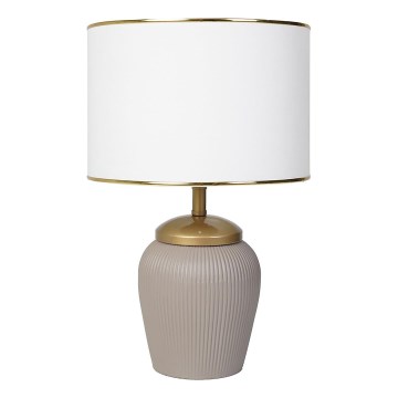 Stolná lampa RAMZES 1xE27/40W/230V biela/béžová