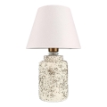 Stolná lampa RAMZES 1xE27/40W/230V biela/béžová
