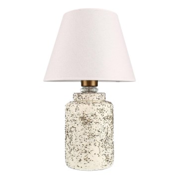 Stolná lampa RAMZES 1xE27/40W/230V biela/béžová