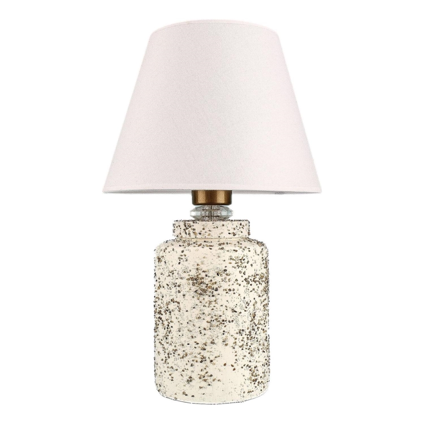 Stolná lampa RAMZES 1xE27/40W/230V biela/béžová