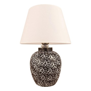 Stolná lampa RAMZES 1xE27/40W/230V biela/čierna