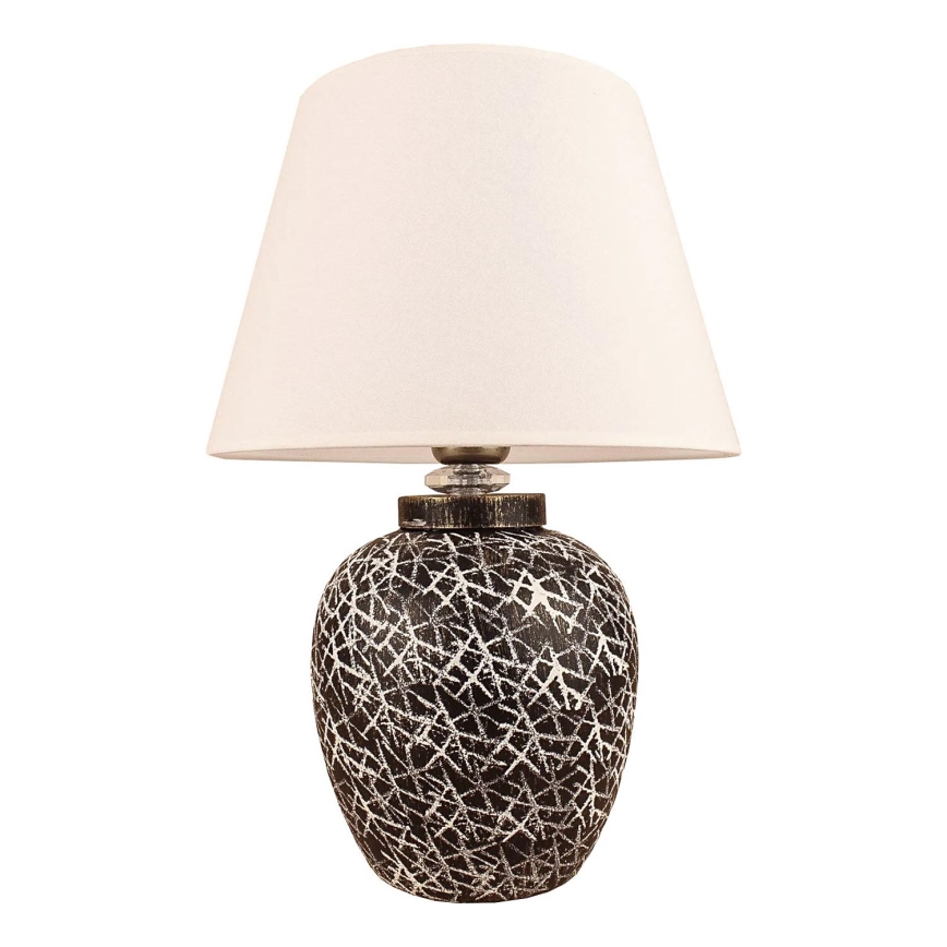 Stolná lampa RAMZES 1xE27/40W/230V biela/čierna