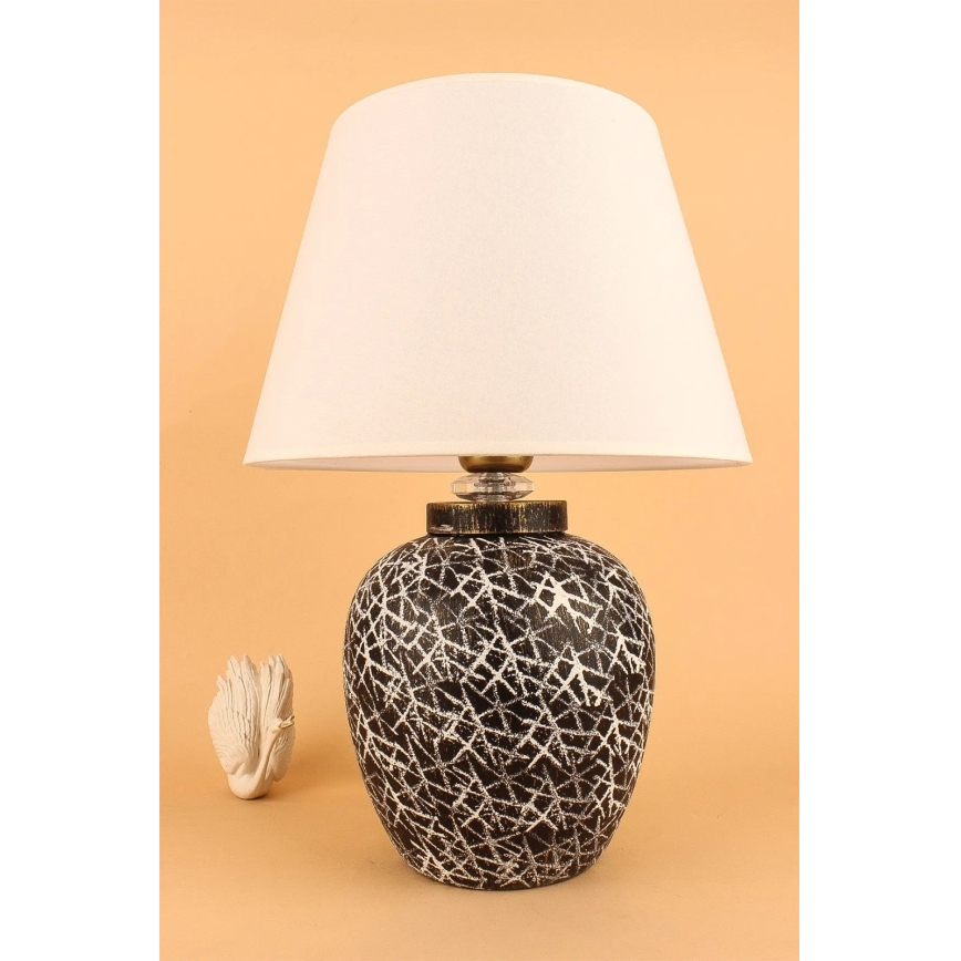 Stolná lampa RAMZES 1xE27/40W/230V biela/čierna