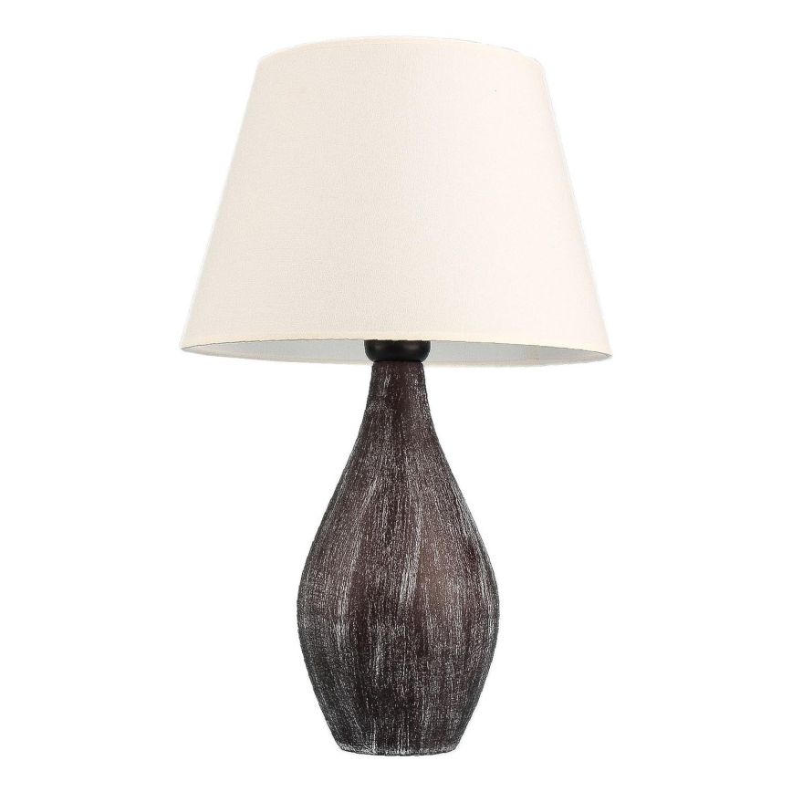 Stolná lampa RAMZES 1xE27/40W/230V biela/hnedá