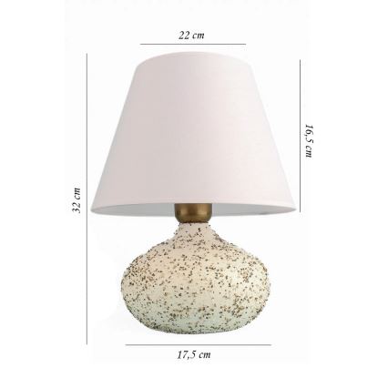 Stolná lampa RAMZES 1xE27/40W/230V biela