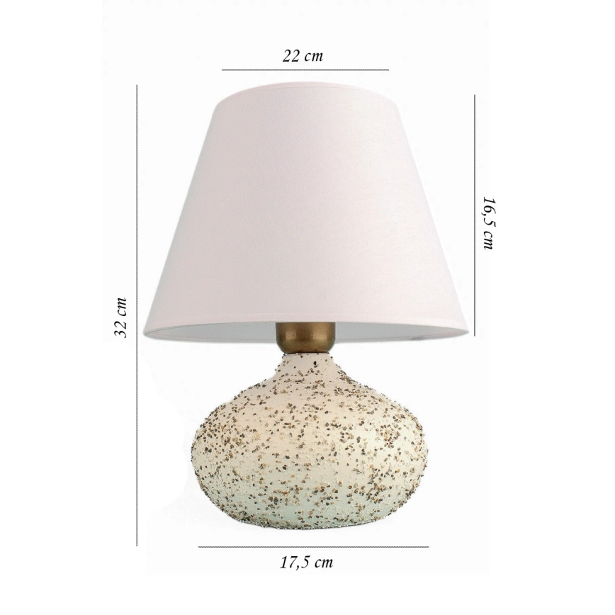 Stolná lampa RAMZES 1xE27/40W/230V biela