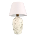 Stolná lampa RAMZES 1xE27/40W/230V biela/krémová