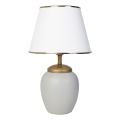 Stolná lampa RAMZES 1xE27/40W/230V biela/šedá