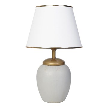 Stolná lampa RAMZES 1xE27/40W/230V biela/šedá