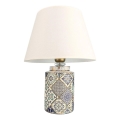 Stolná lampa RAMZES 1xE27/40W/230V biela/šedá