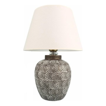 Stolná lampa RAMZES 1xE27/40W/230V biela/šedá