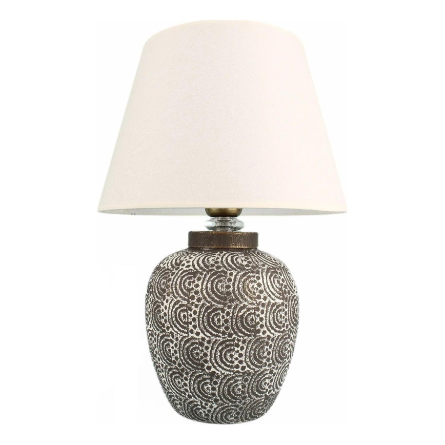 Stolná lampa RAMZES 1xE27/40W/230V biela/šedá