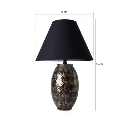 Stolná lampa RAMZES 1xE27/40W/230V čierna