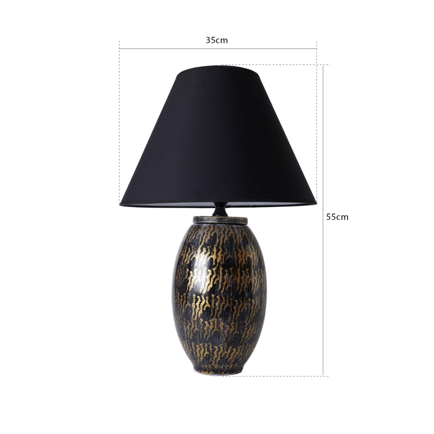 Stolná lampa RAMZES 1xE27/40W/230V čierna