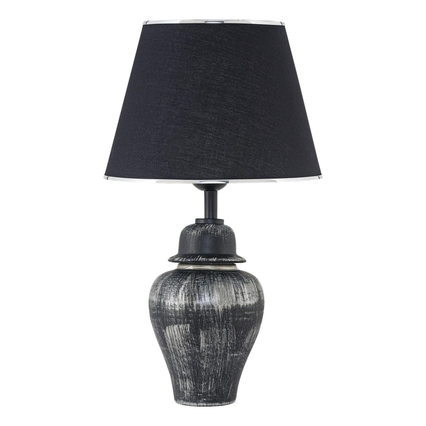 Stolná lampa RAMZES 1xE27/40W/230V čierna/strieborná
