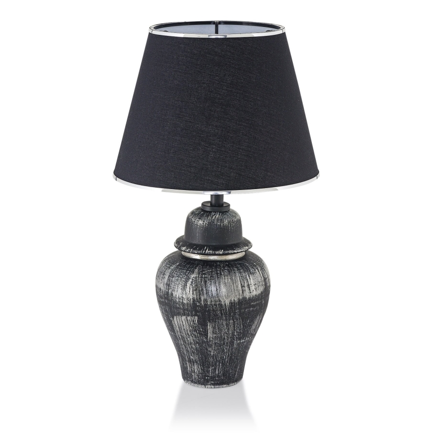Stolná lampa RAMZES 1xE27/40W/230V čierna/strieborná