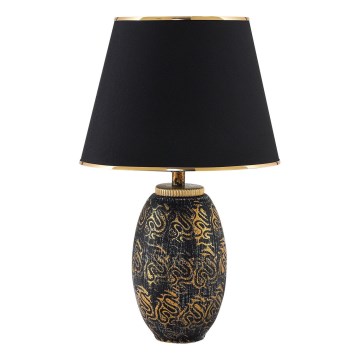 Stolná lampa RAMZES 1xE27/40W/230V čierna/zlatá