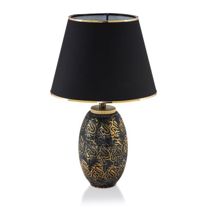 Stolná lampa RAMZES 1xE27/40W/230V čierna/zlatá