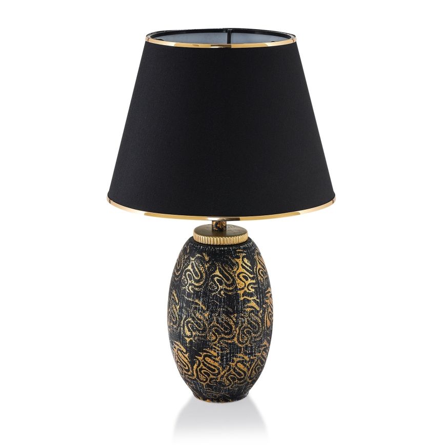 Stolná lampa RAMZES 1xE27/40W/230V čierna/zlatá
