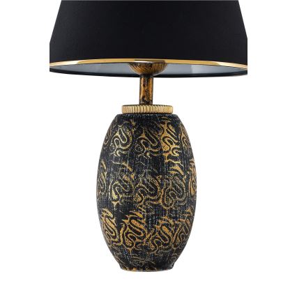 Stolná lampa RAMZES 1xE27/40W/230V čierna/zlatá