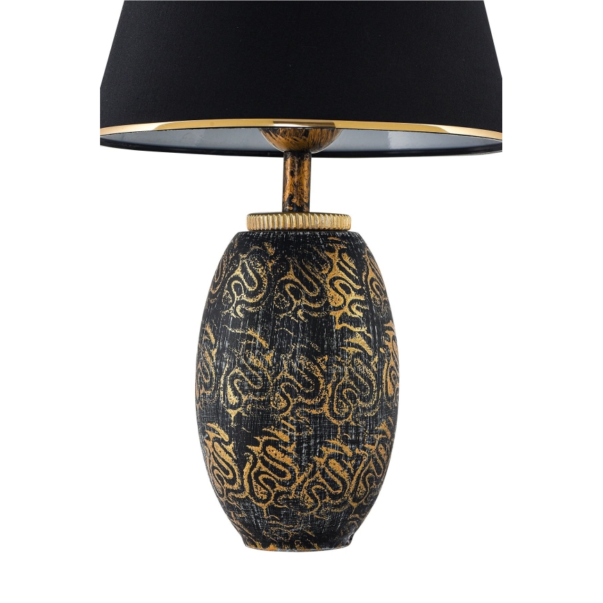 Stolná lampa RAMZES 1xE27/40W/230V čierna/zlatá