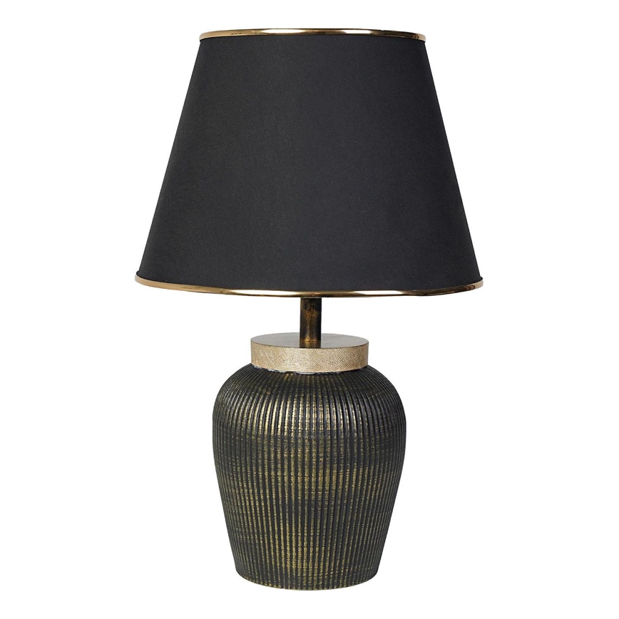 Stolná lampa RAMZES 1xE27/40W/230V čierna/zlatá