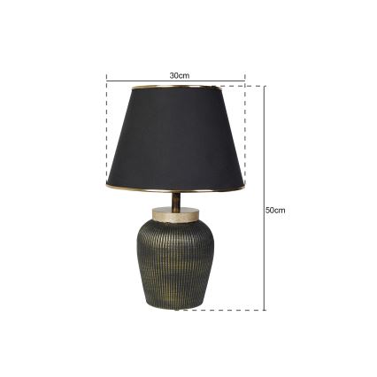 Stolná lampa RAMZES 1xE27/40W/230V čierna/zlatá